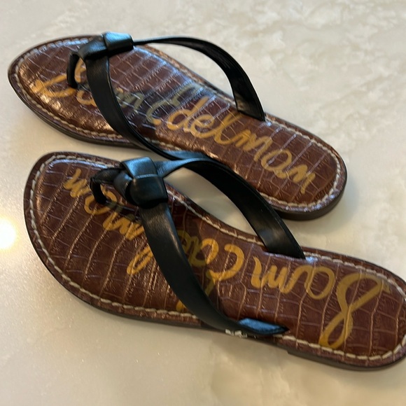 Sam Edelman black leather sandals - Picture 1 of 4